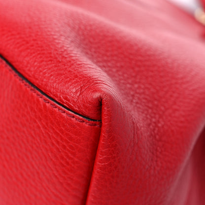 Gucci Pebbled Calfskin Medium Soho Chain Shoulder Bag Tabasco Red 9 of 15