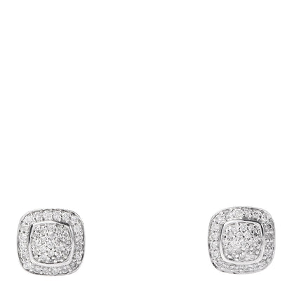 David Yurman Sterling Silver Diamond 5mm Pave Albion Earrings 1 of 4