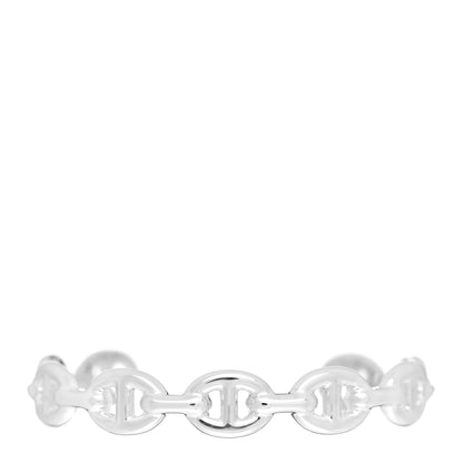 Hermes Sterling Silver MM Chaine d'Ancre Enchainee Cuff Bracelet SH 1 of 5