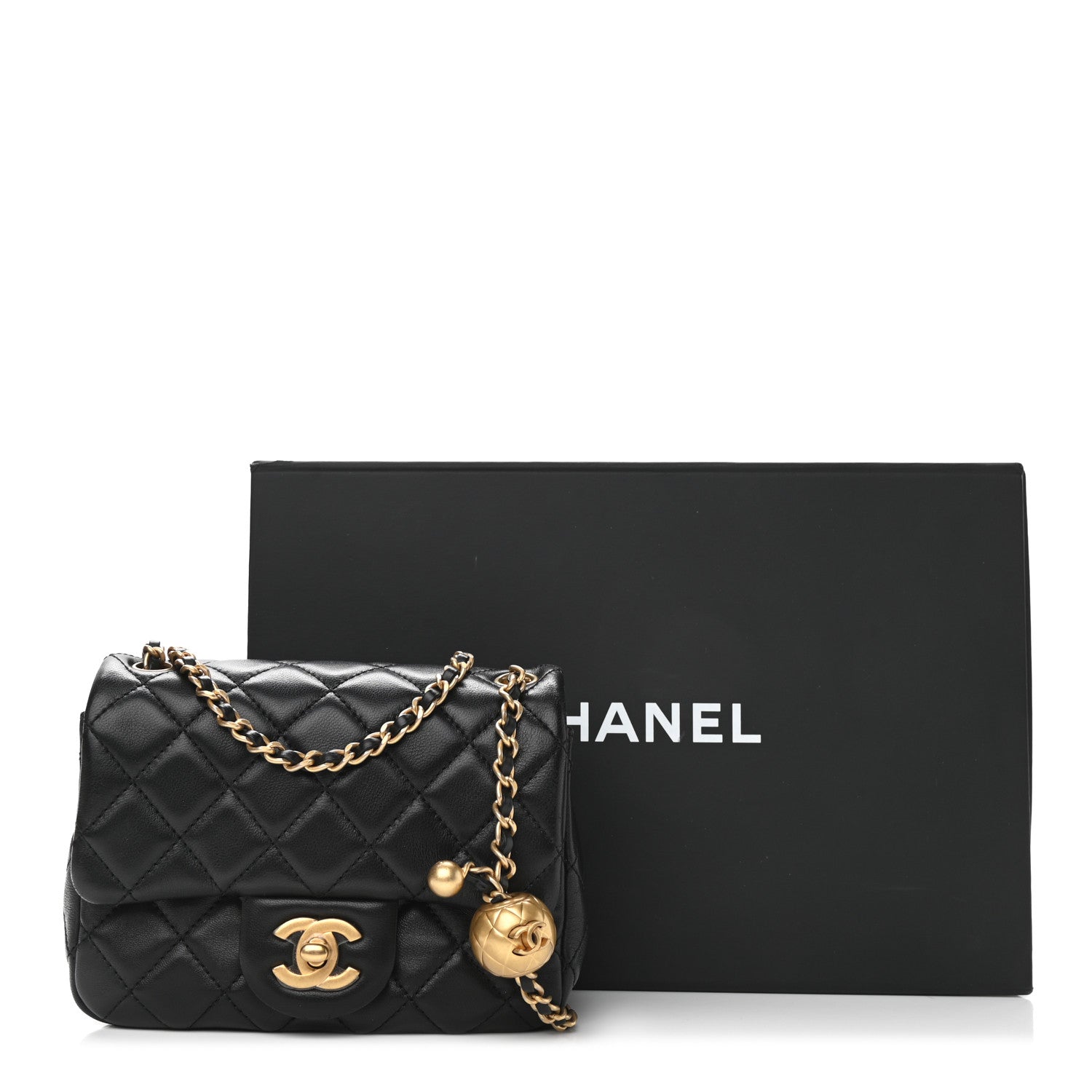 Chanel Lambskin Quilted Mini Pearl Crush Flap Black 11 of 11
