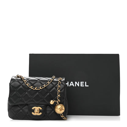 Chanel Lambskin Quilted Mini Pearl Crush Flap Black 11 of 11