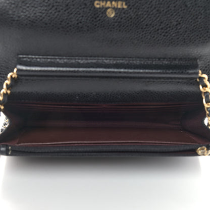Chanel Caviar Quilted Wallet On Chain WOC Black 5 of 12