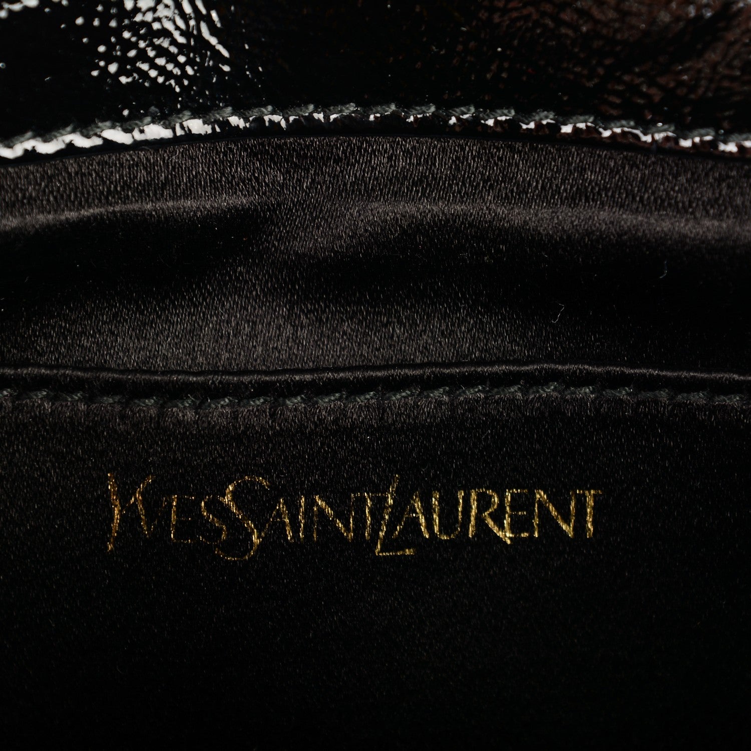 Saint Laurent Textured Patent Monogram Large Belle De Jour Clutch Black 6 of 14