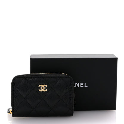 Chanel Caviar Quilted Zip Coin Purse Black 8 of 8
