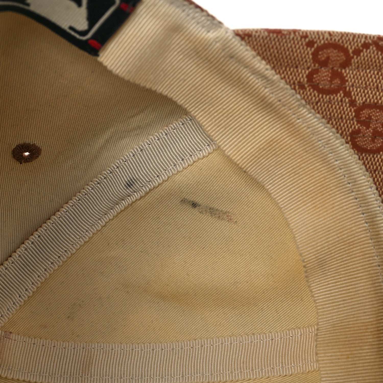 Gucci X MLB Monogram NY Yankees Baseball Hat 57-61 Beige Ruggine 9 of 9