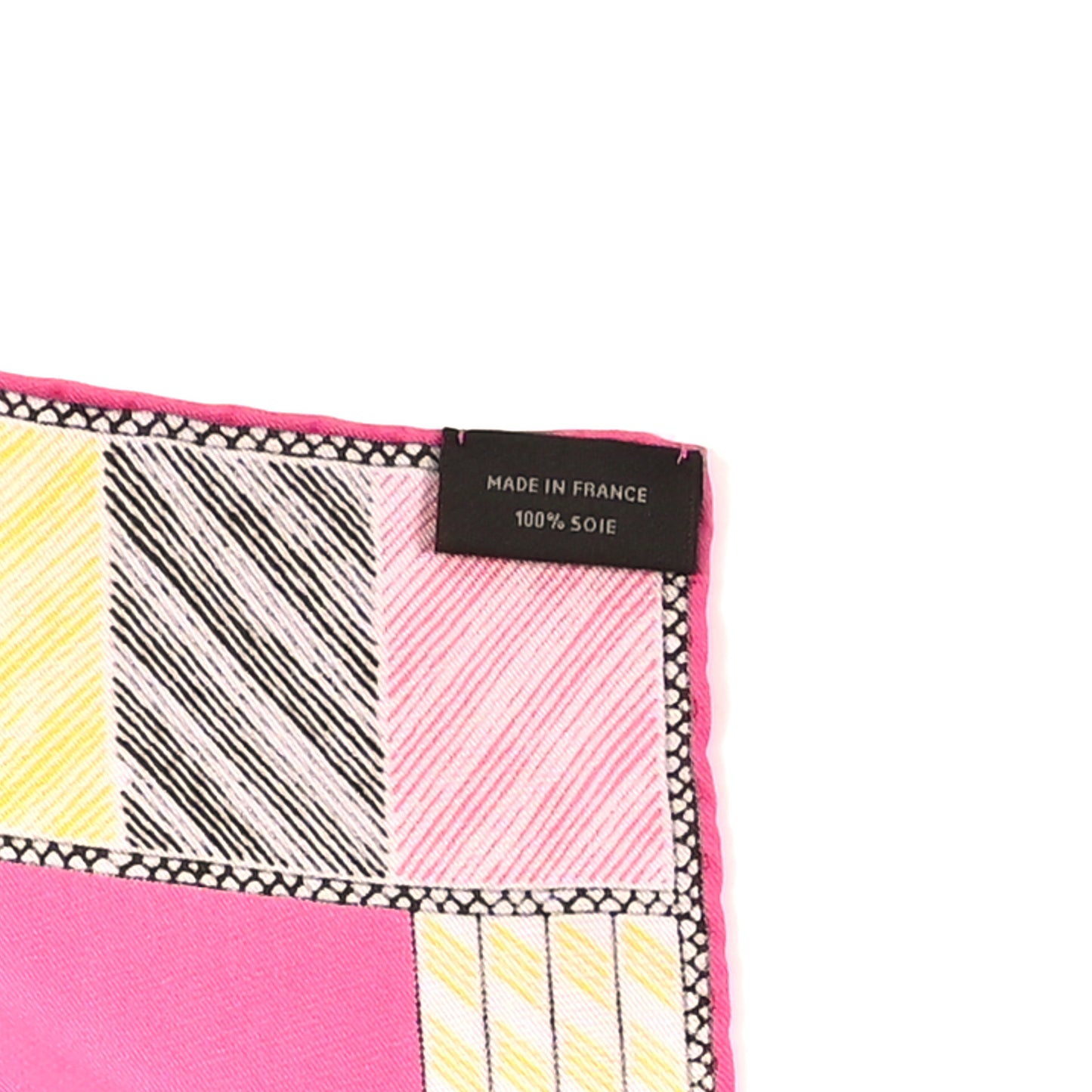 Silk Favori Du Faubourg Scarf 90 Rose Black Jaune