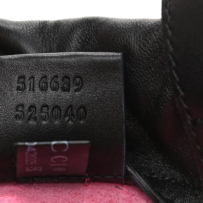 Gucci Grained Calfskin Logo Drawstring Backpack Box Pink Green Black 9 of 10