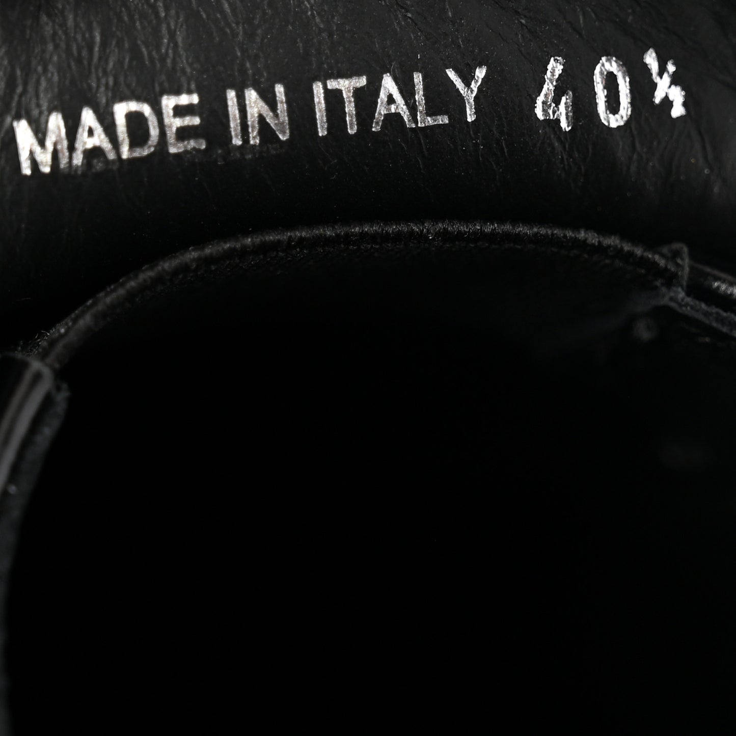 Spazzolato Sfumato Metal Triangle Logo 50mm Loafers 40.5 Black Platino