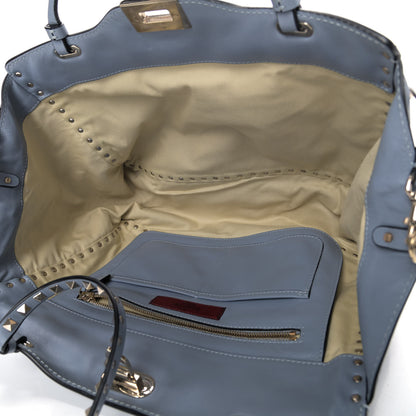 Valentino Garavani Vitello Medium Rockstud Tote London Stone 4 of 6