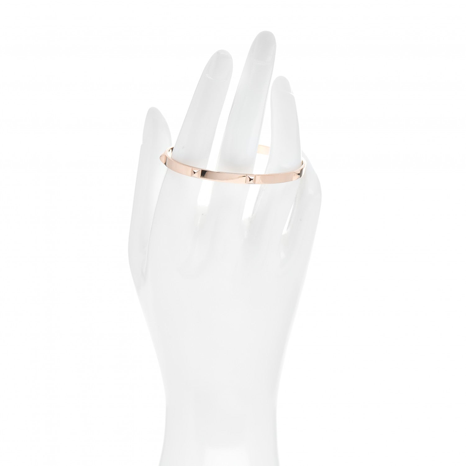 Hermes 18K Rose Gold Mini Clous Bracelet SH 2 of 4