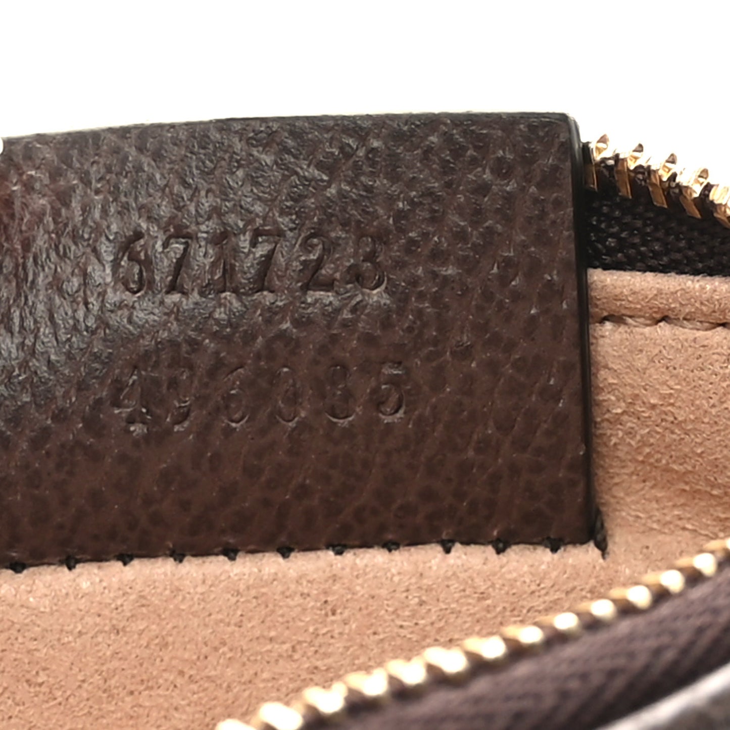 GG Supreme Monogram Web Ophidia Zip Card Case Brown