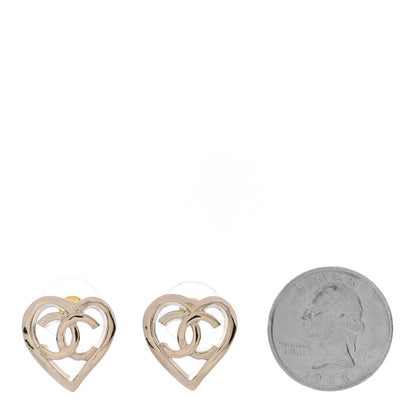 Chanel Metal CC Heart Coco In Love Earrings Gold 2 of 4