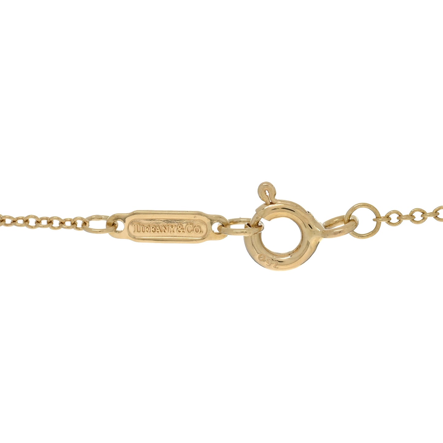 18K Yellow Gold Platinum Diamond .15ct Etoile Circle Pendant Necklace
