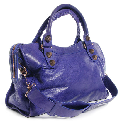Balenciaga Agneau Giant 21 Rose Gold Hardware City Bleu Lavande 3 of 10