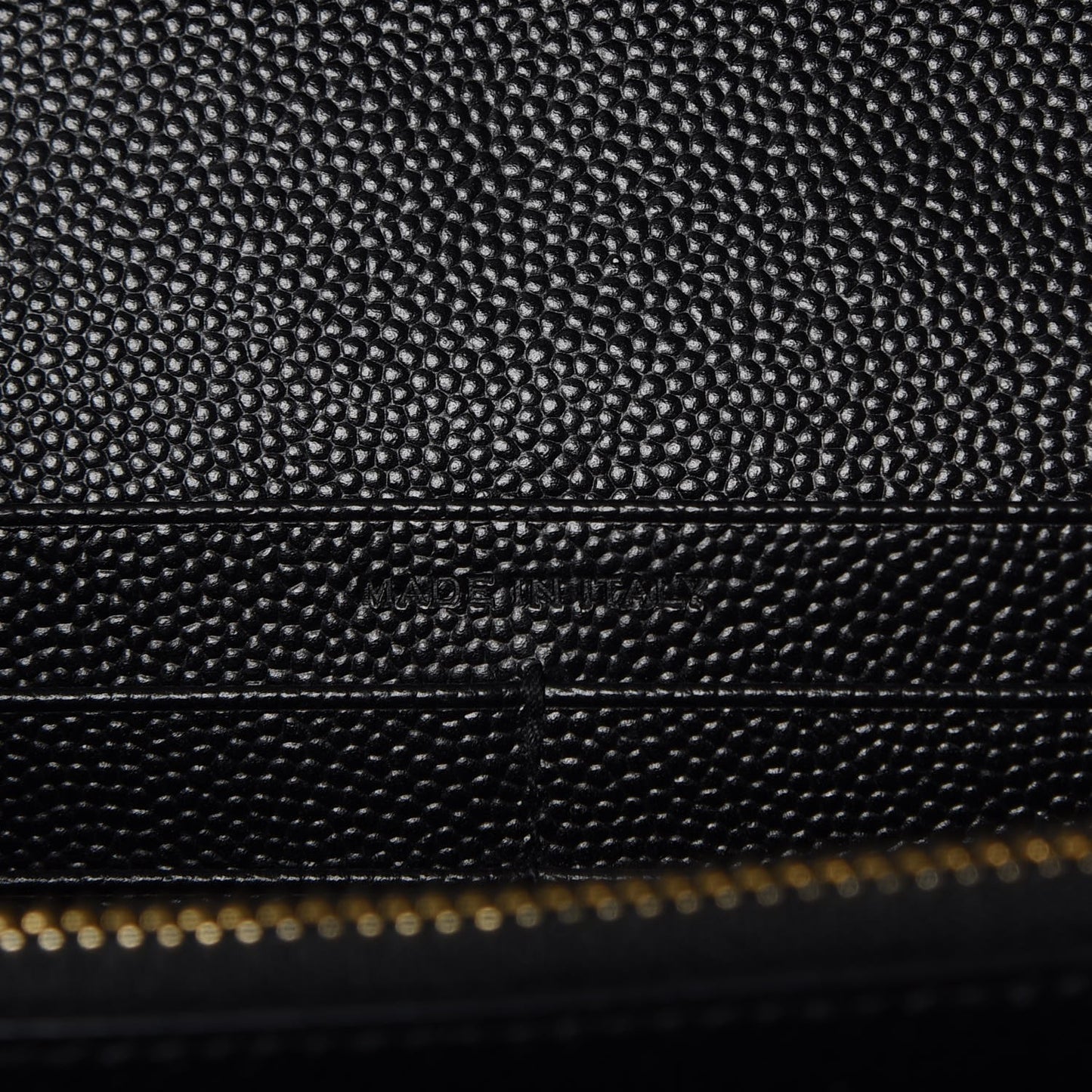 Grain De Poudre Matelasse Chevron Monogram Chain Wallet Black