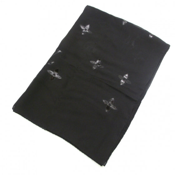 Louis Vuitton Monogram Silk Glitter Stole Noir 3 of 7