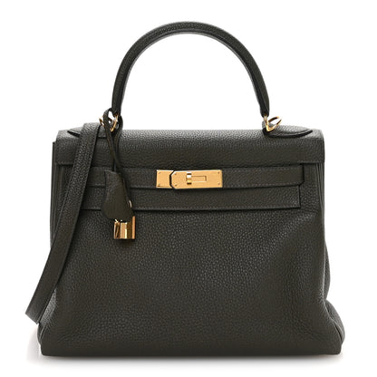 Hermes Togo Kelly Retourne 28 Vert De Gris 1 of 11