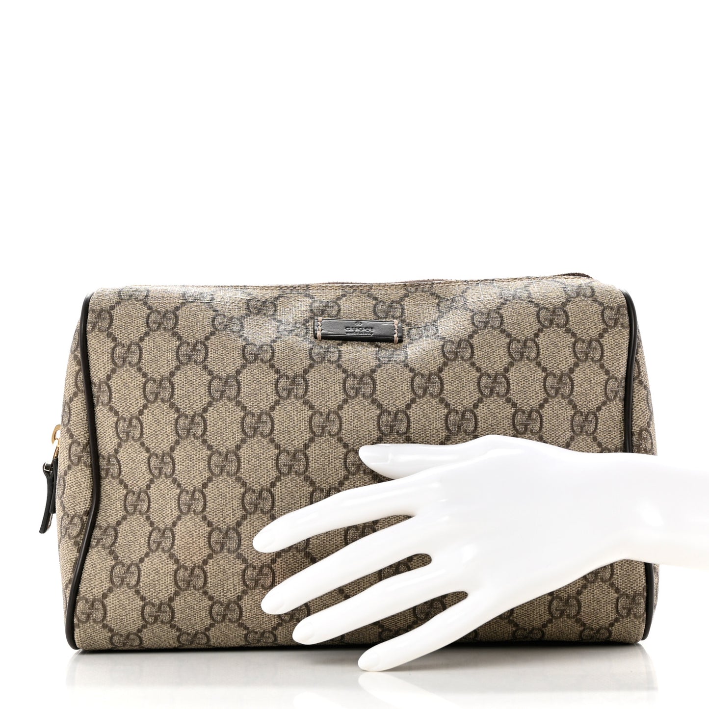 GG Plus Monogram Large Toiletry Case Brown