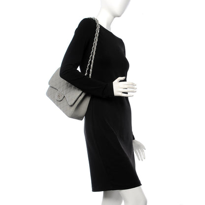 Chanel Caviar Quilted Jumbo Double Flap Grey 3 of 9