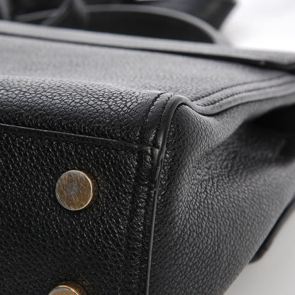 Saint Laurent Grained Calfskin Small Moujik Top Handle Bag Black 14 of 14