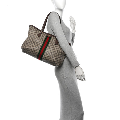 Gucci GG Supreme Monogram Medium Ophidia Shopping Tote Brown 2 of 10