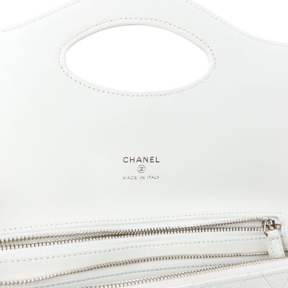 Chanel Iridescent Aged Calfskin Quilted Small 31 Pouch White 7 of 11