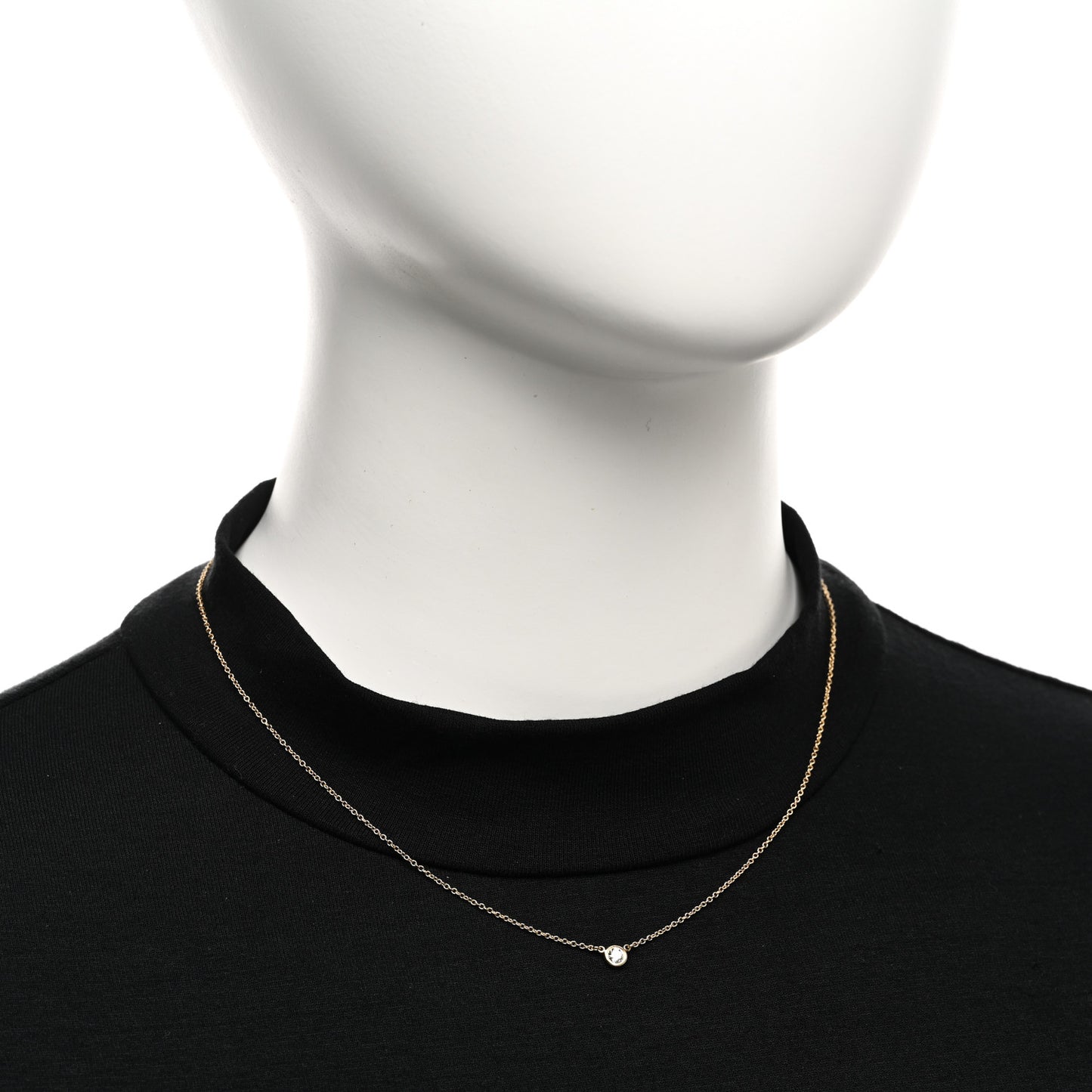 18K Yellow Gold Diamond .12ct Elsa Peretti Diamonds by the Yard Pendant Necklace