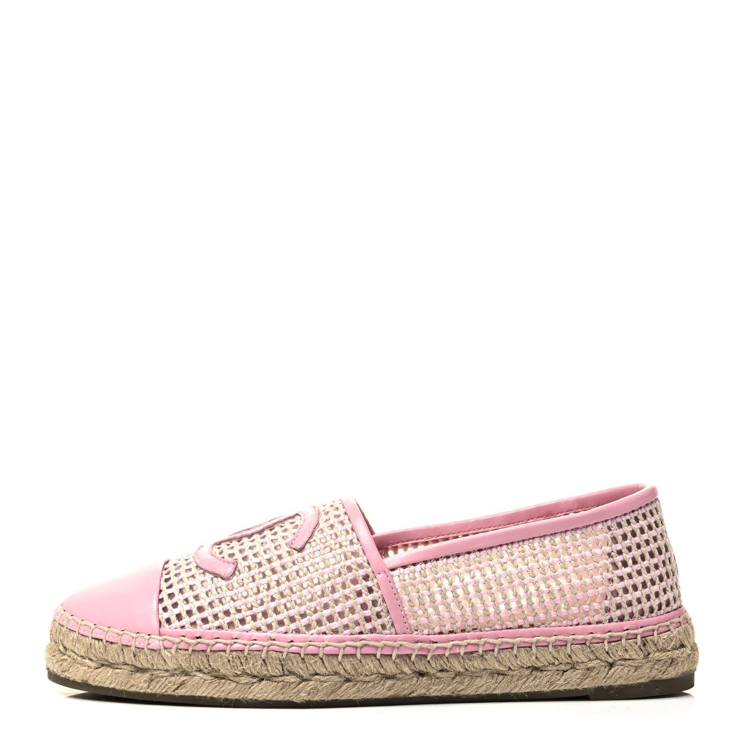 Chanel Mesh Lambskin CC Espadrilles 41 Light Pink Beige 1 of 7