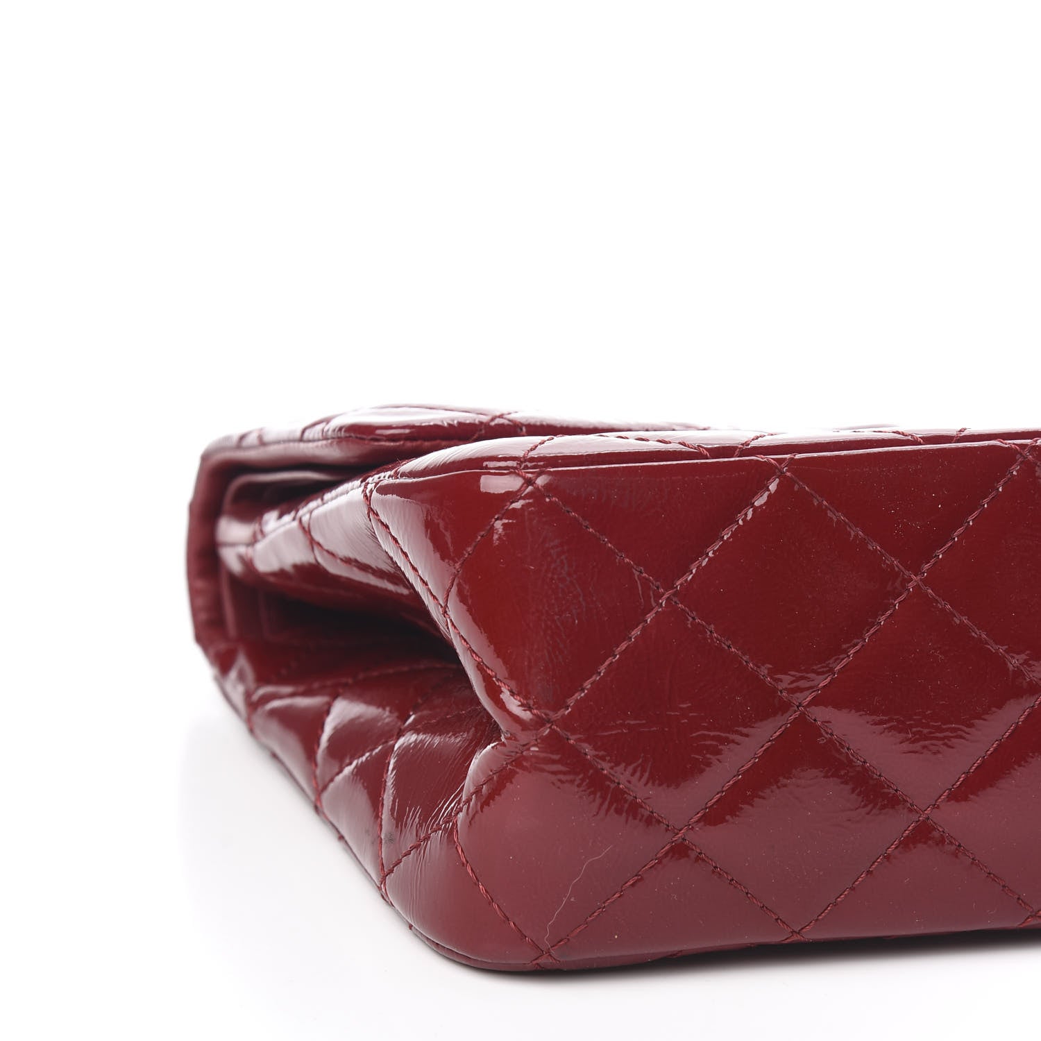 Chanel Distressed Patent Quilted 2.55 Reissue 227 Flap Red 8 of 12