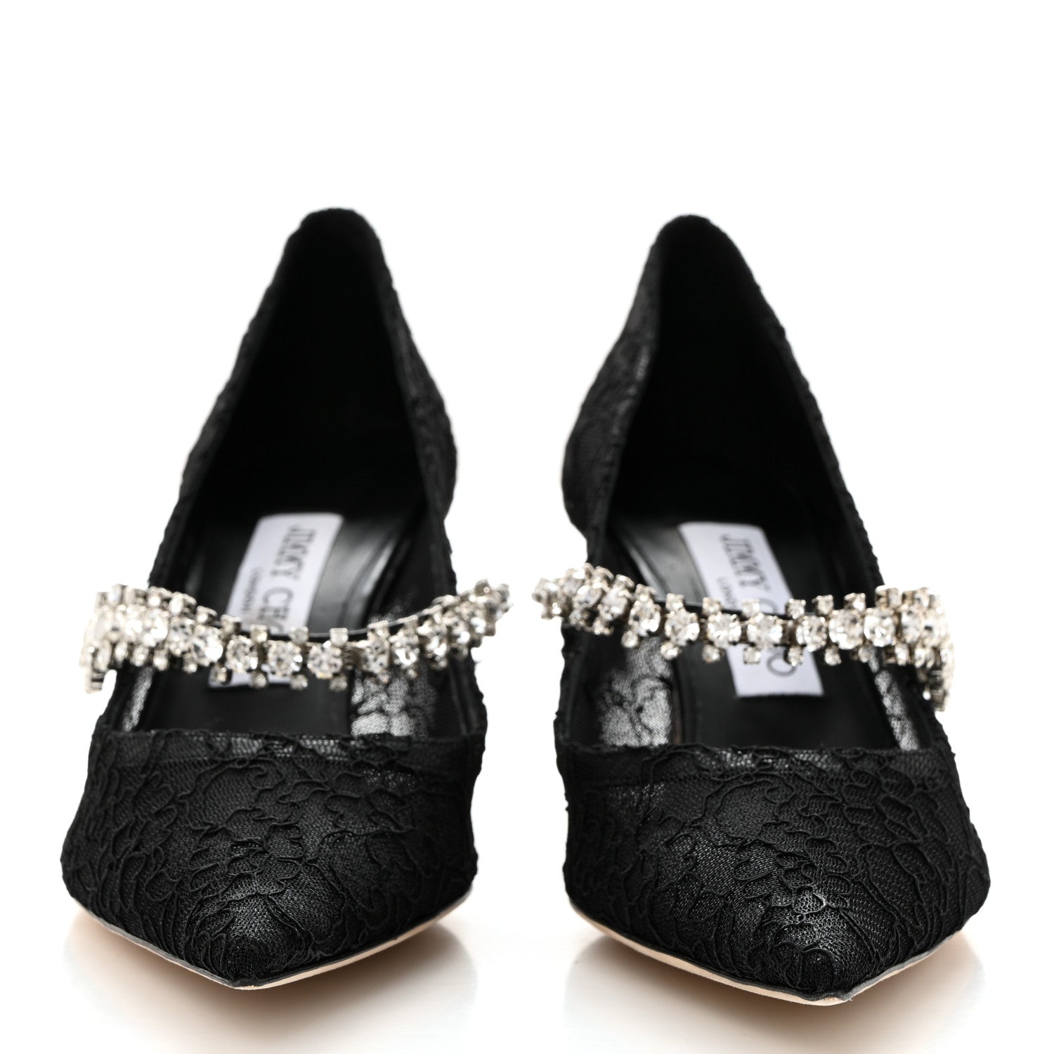 Jimmy Choo Lace Crystal Bing 65 Pumps 37.5 Black 2 of 7
