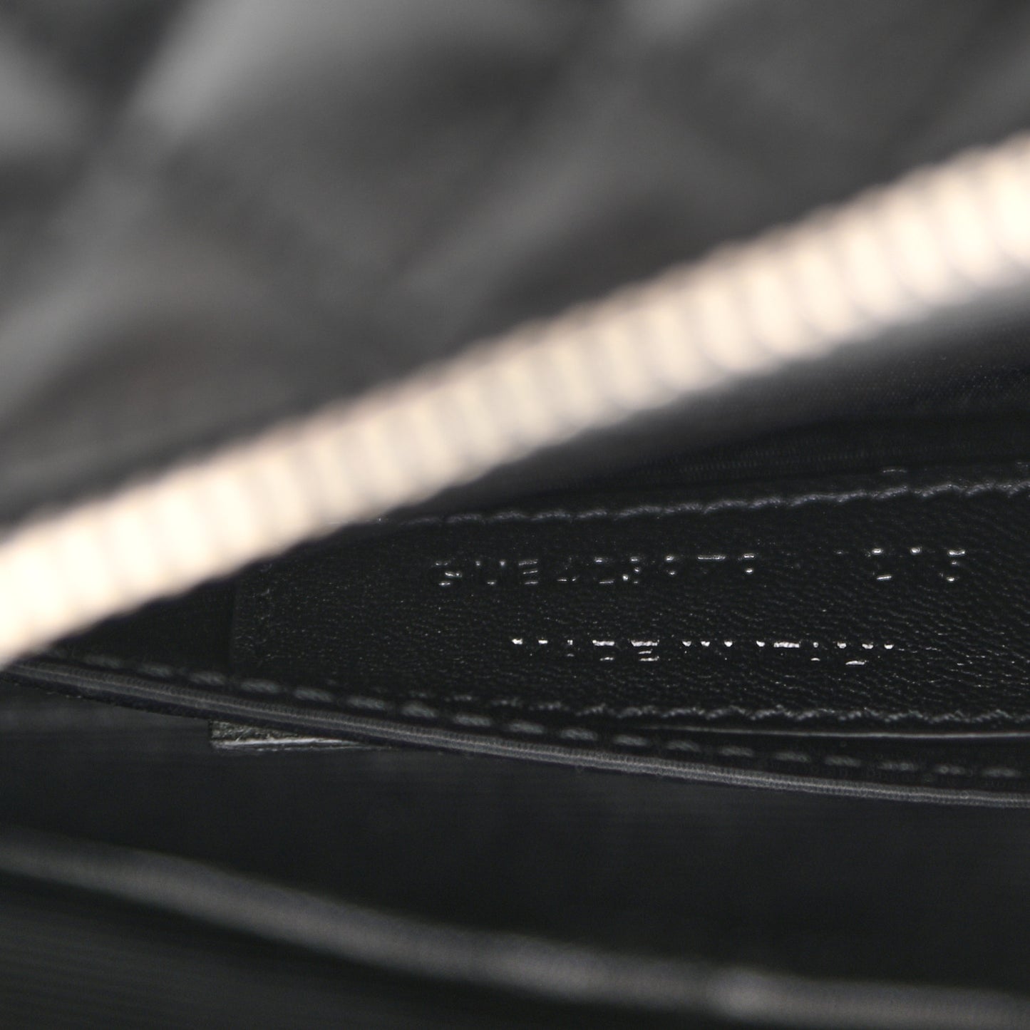Lambskin Matelasse Chevron Lunchbox Bag Black