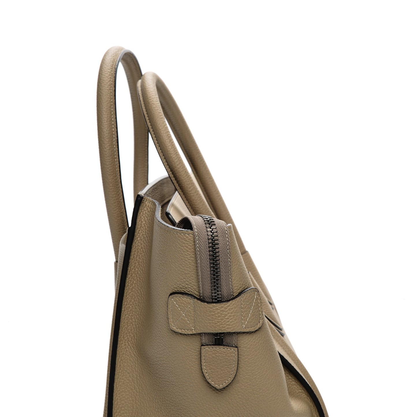 Drummed Calfskin Mini Luggage Dune