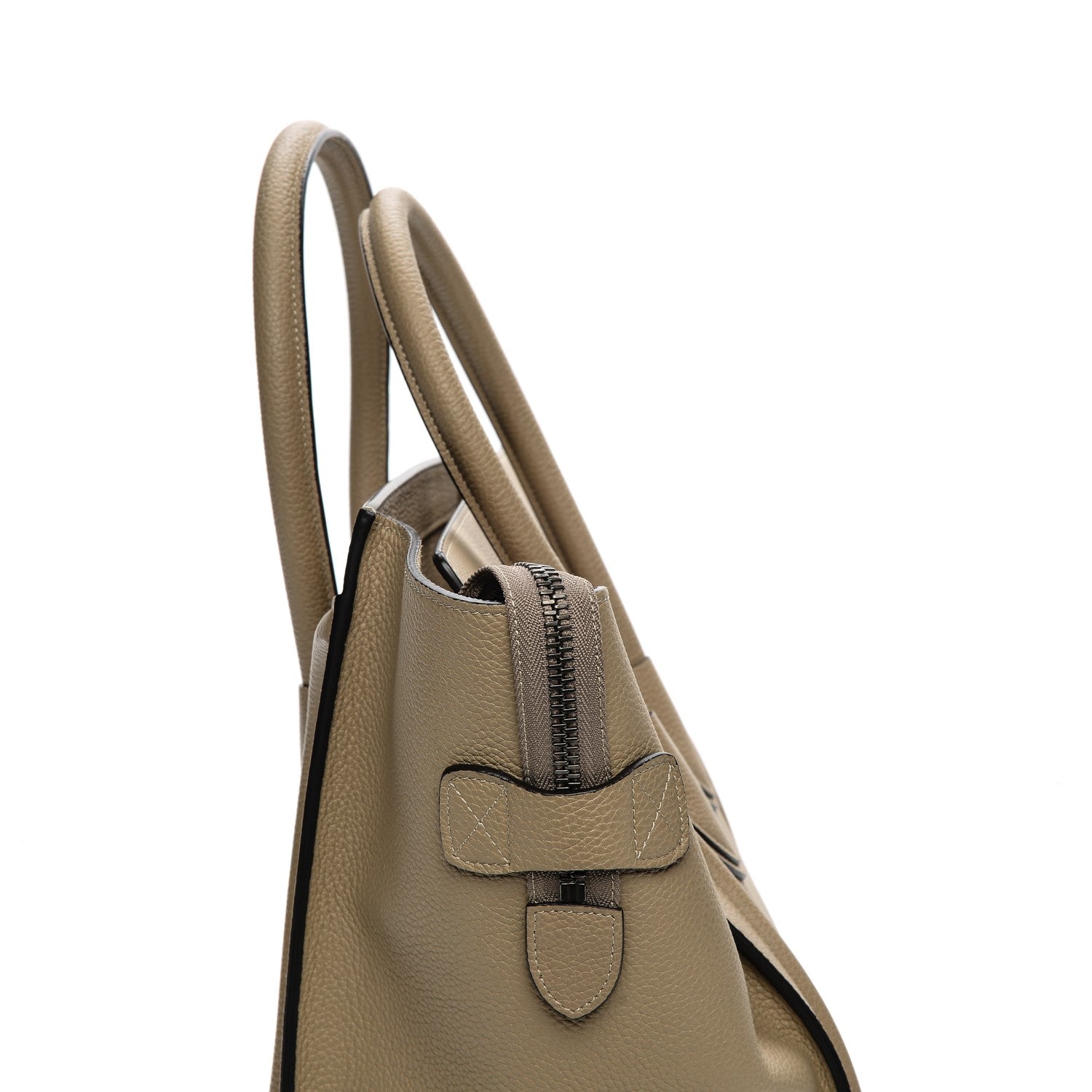 Celine Drummed Calfskin Mini Luggage Dune 9 of 9