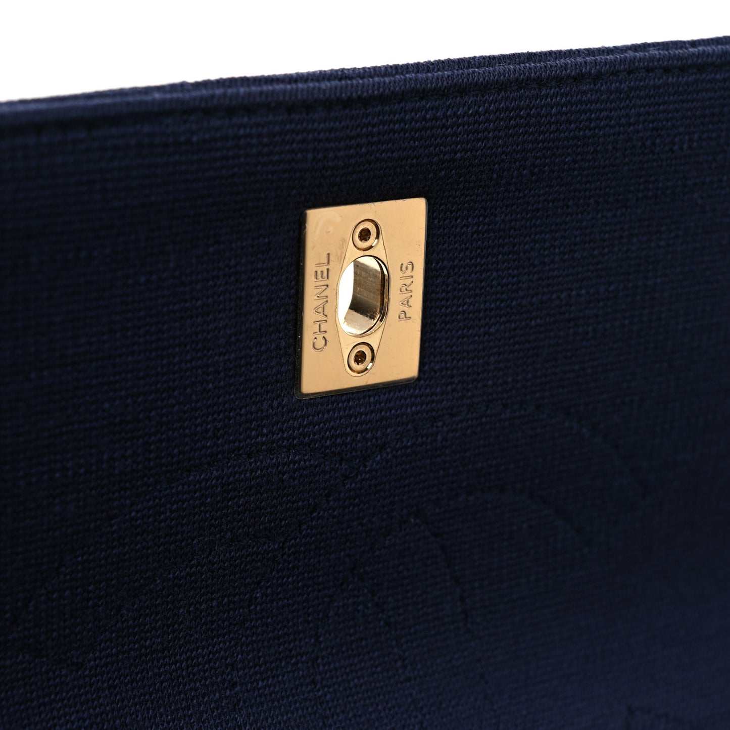 Jersey Chevron Quilted Small Trendy CC Dual Handle Flap Bag Navy Blue