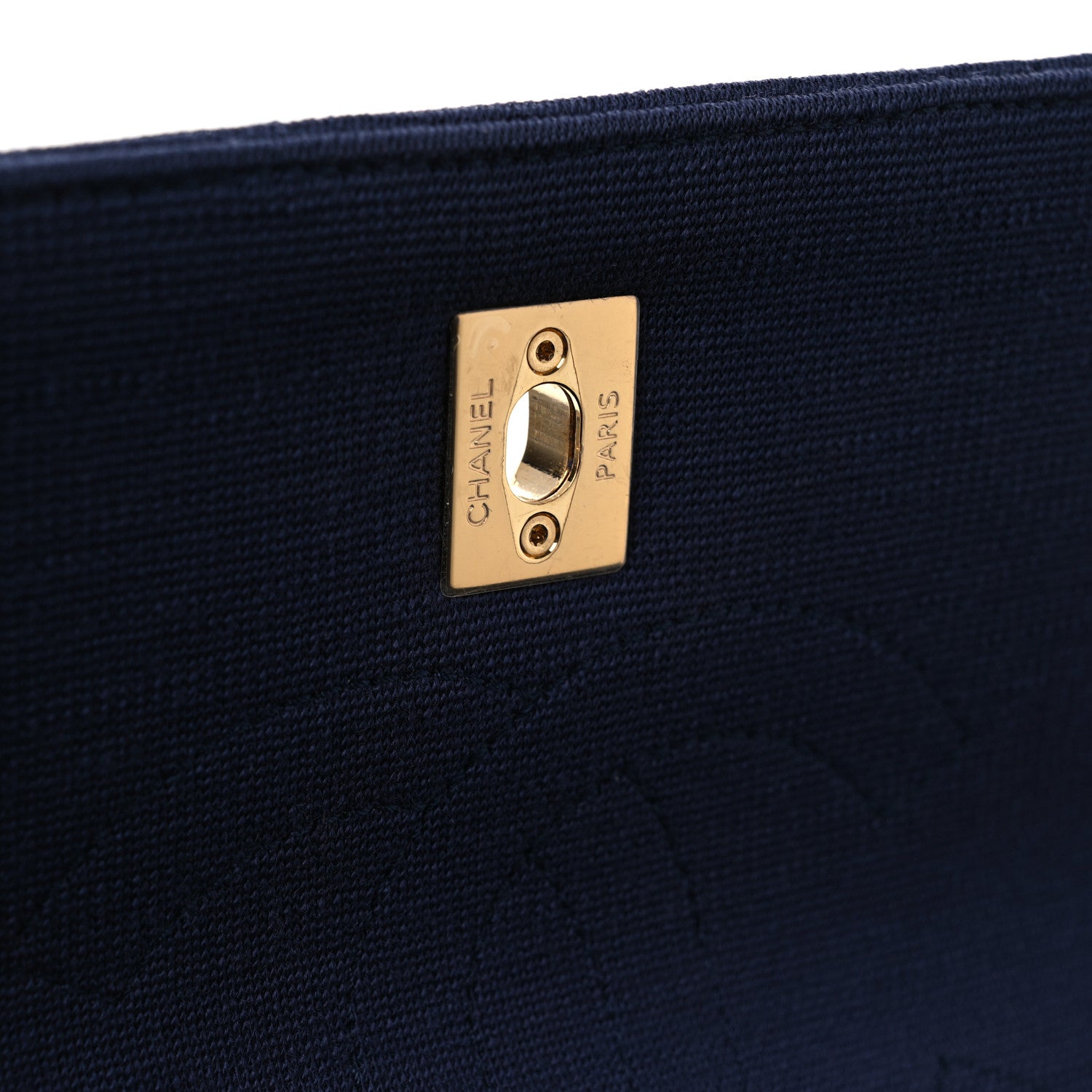 Chanel Jersey Chevron Quilted Small Trendy CC Dual Handle Flap Bag Navy Blue 13 of 15
