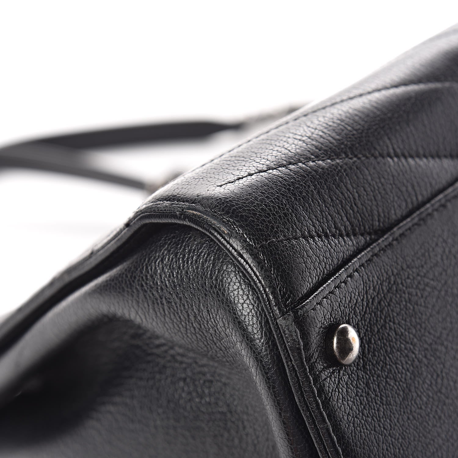 Chanel Shiny Goatskin Chevron Quilted Large Gabrielle Shopping Tote Black 15 of 18