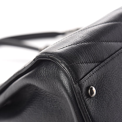 Chanel Shiny Goatskin Chevron Quilted Large Gabrielle Shopping Tote Black 15 of 18