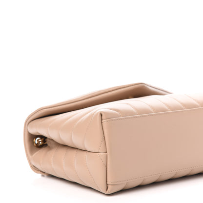 Saint Laurent Calfskin Y Quilted Monogram Small Loulou Chain Satchel Dark Beige 9 of 12