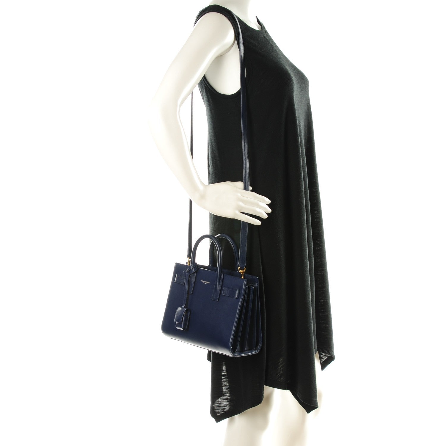Saint Laurent Calfskin Nano Sac De Jour Dark Blue 2 of 6