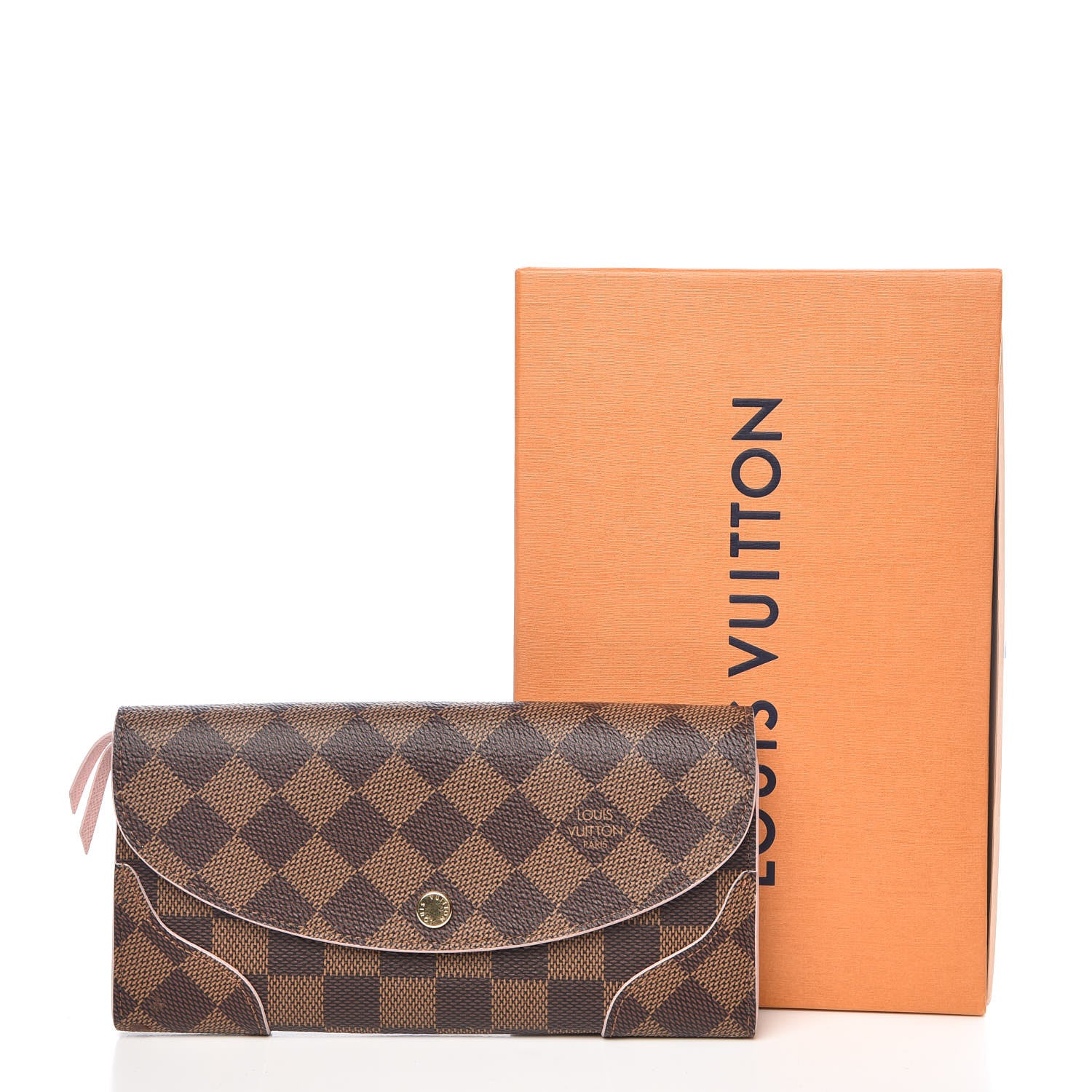 Louis Vuitton Damier Ebene Caissa Wallet Rose Ballerine 10 of 10