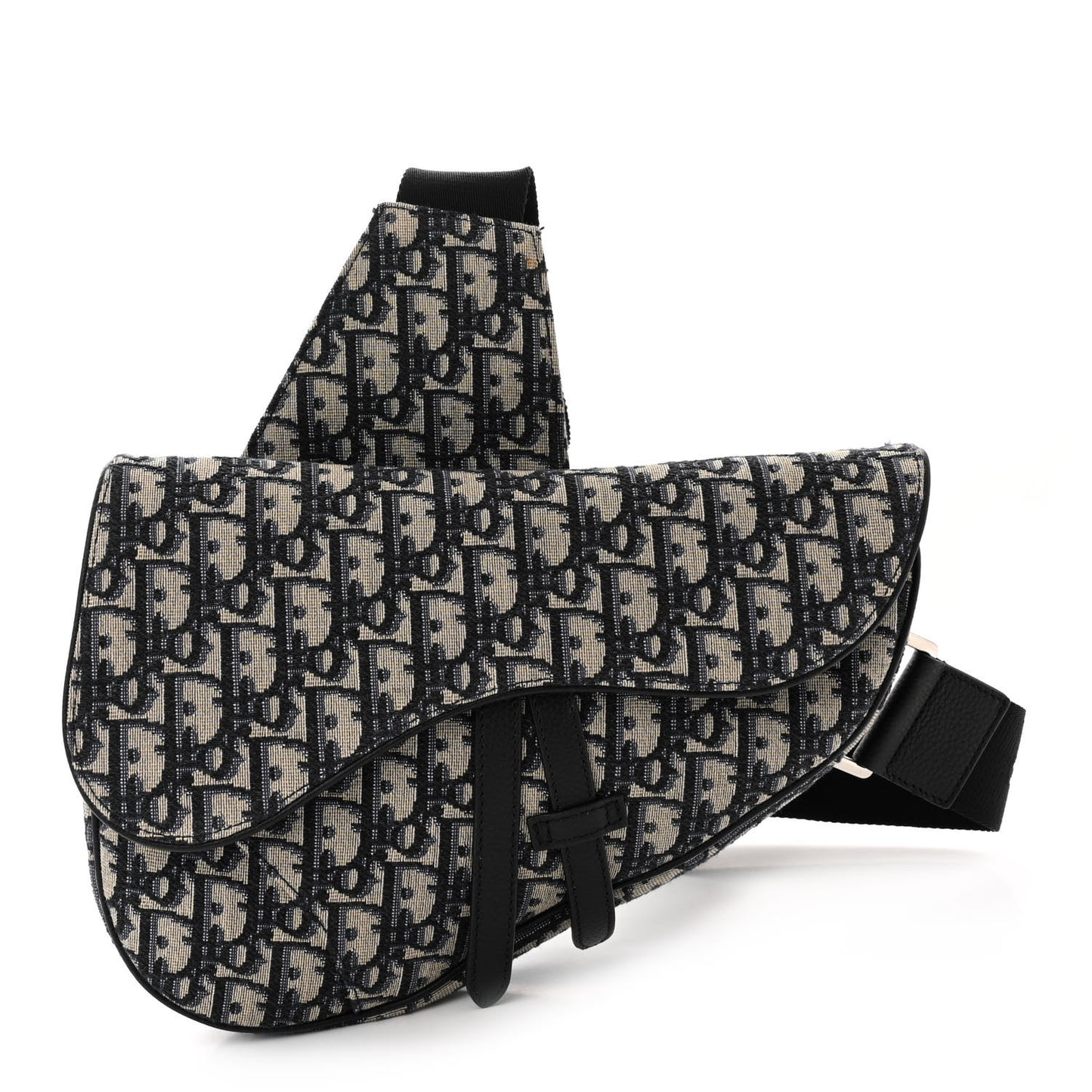 Oblique Mens Saddle Bag Blue