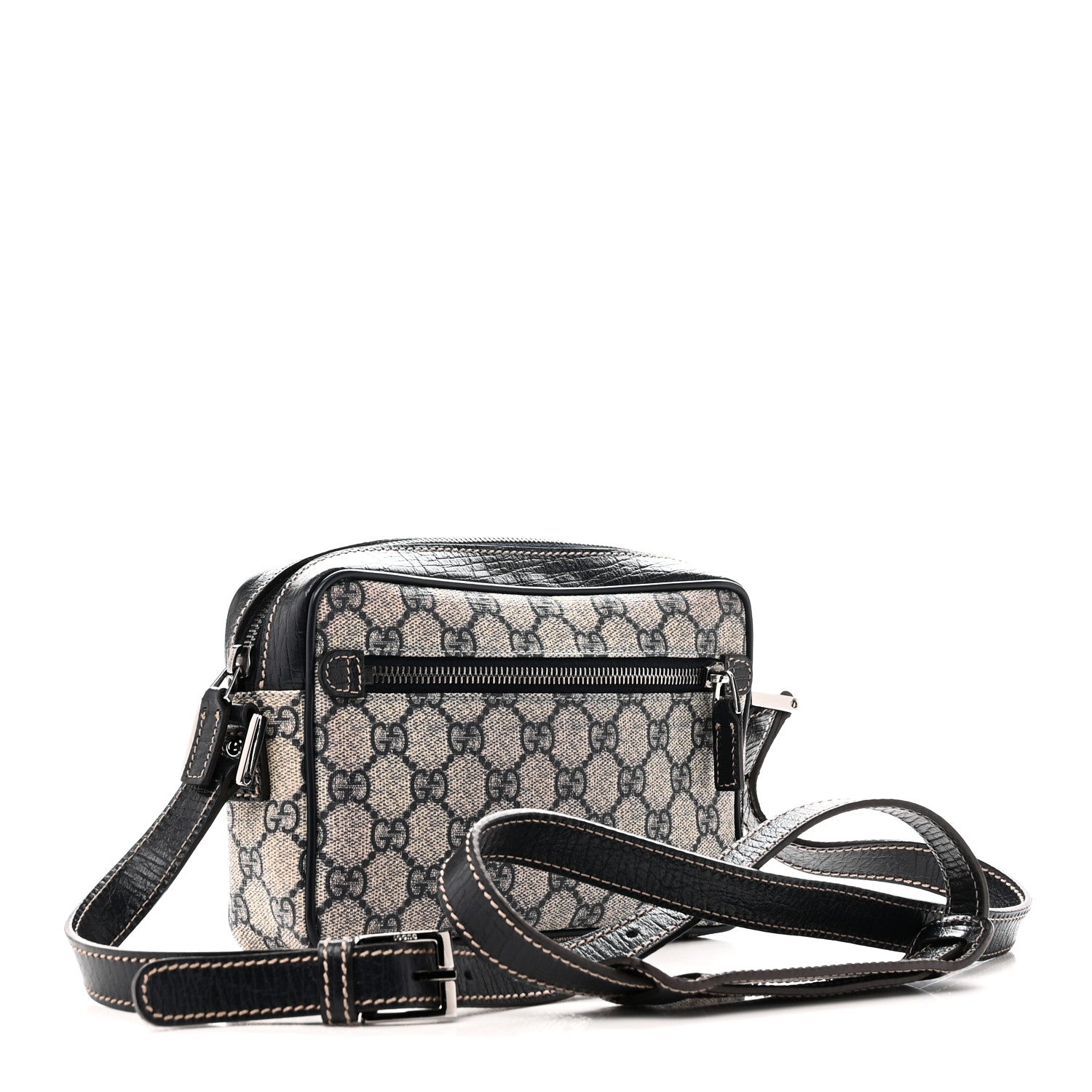 Gucci GG Supreme Monogram Web Small Shoulder Bag Navy 3 of 10