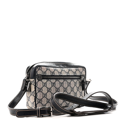 Gucci GG Supreme Monogram Web Small Shoulder Bag Navy 3 of 10