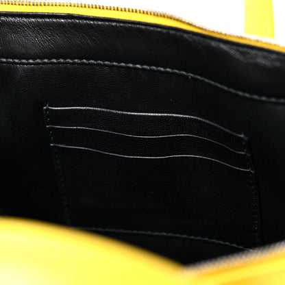 Balenciaga Shiny Day Calfskin Logo XS Triangle Duffle Jaune Black 10 of 13