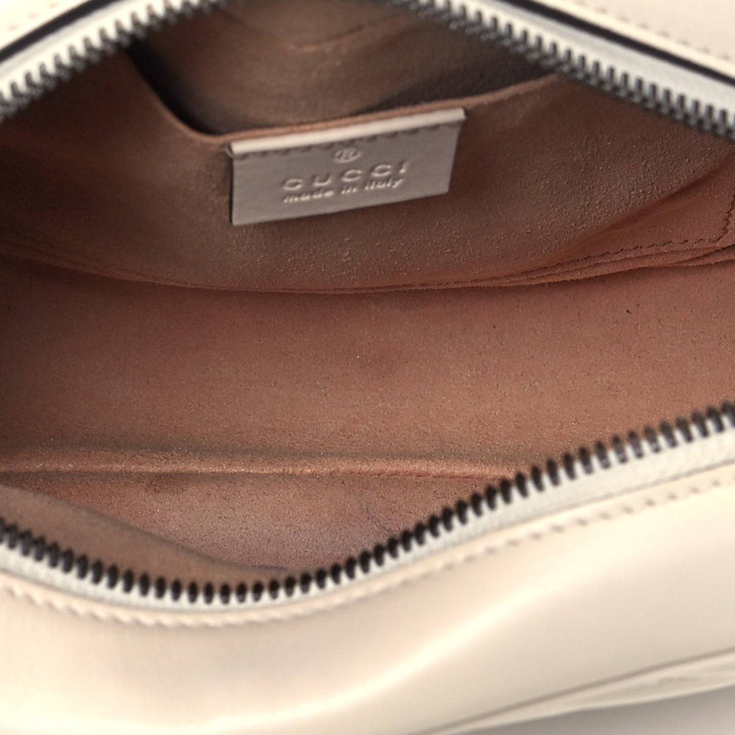 Calfskin Matelasse Small GG Marmont Chain Shoulder Bag White