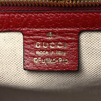Gucci X DORAEMON Mini Vintage GG Supreme Monogram Large Tote Bag Beige Cherry Red 6 of 14