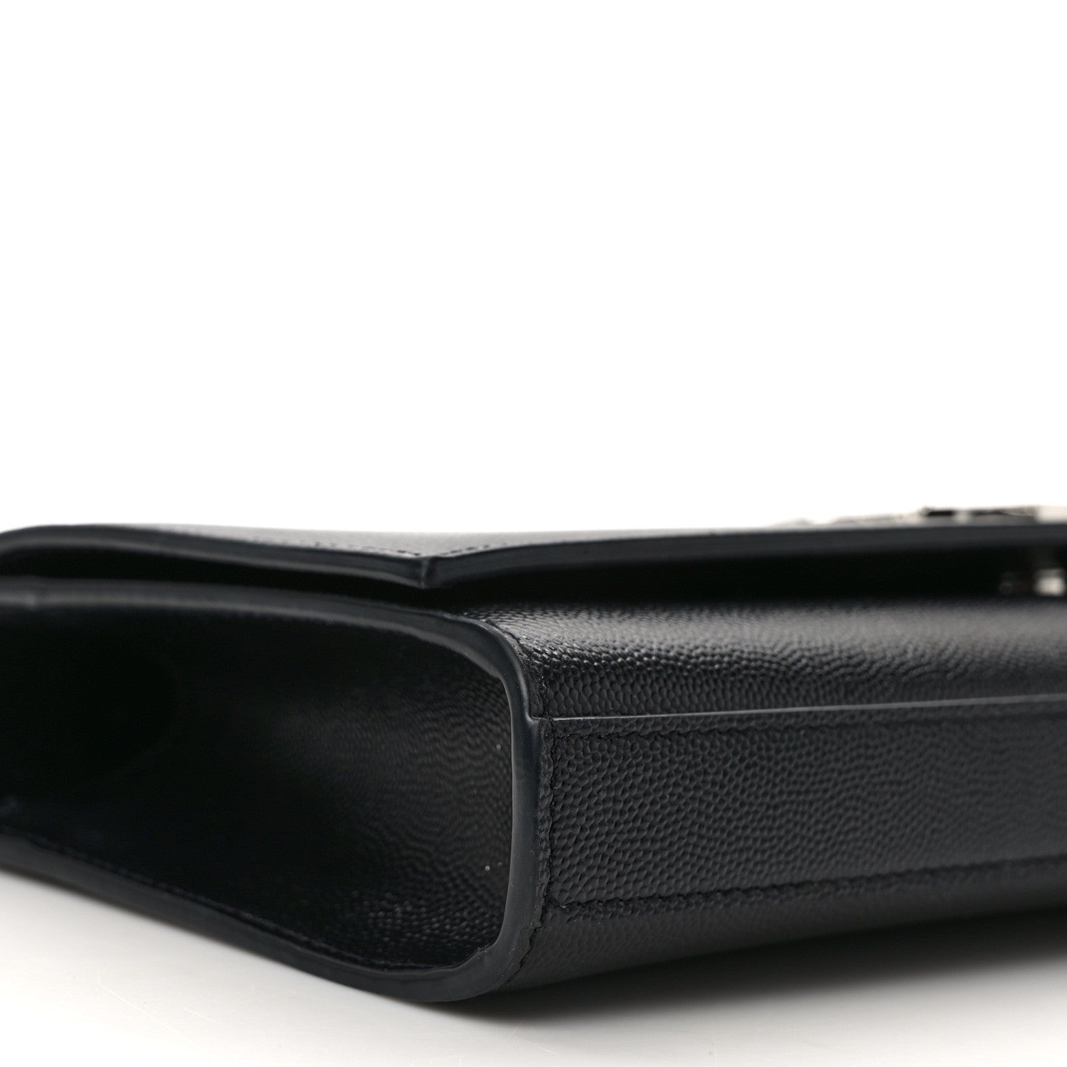Saint Laurent Grain De Poudre Monogram Cassandre Clutch Black 7 of 9
