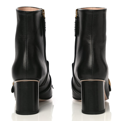 Gucci Malaga Kid GG Marmont Fringe 75mm Ankle Boots 36.5 Black 7 of 23