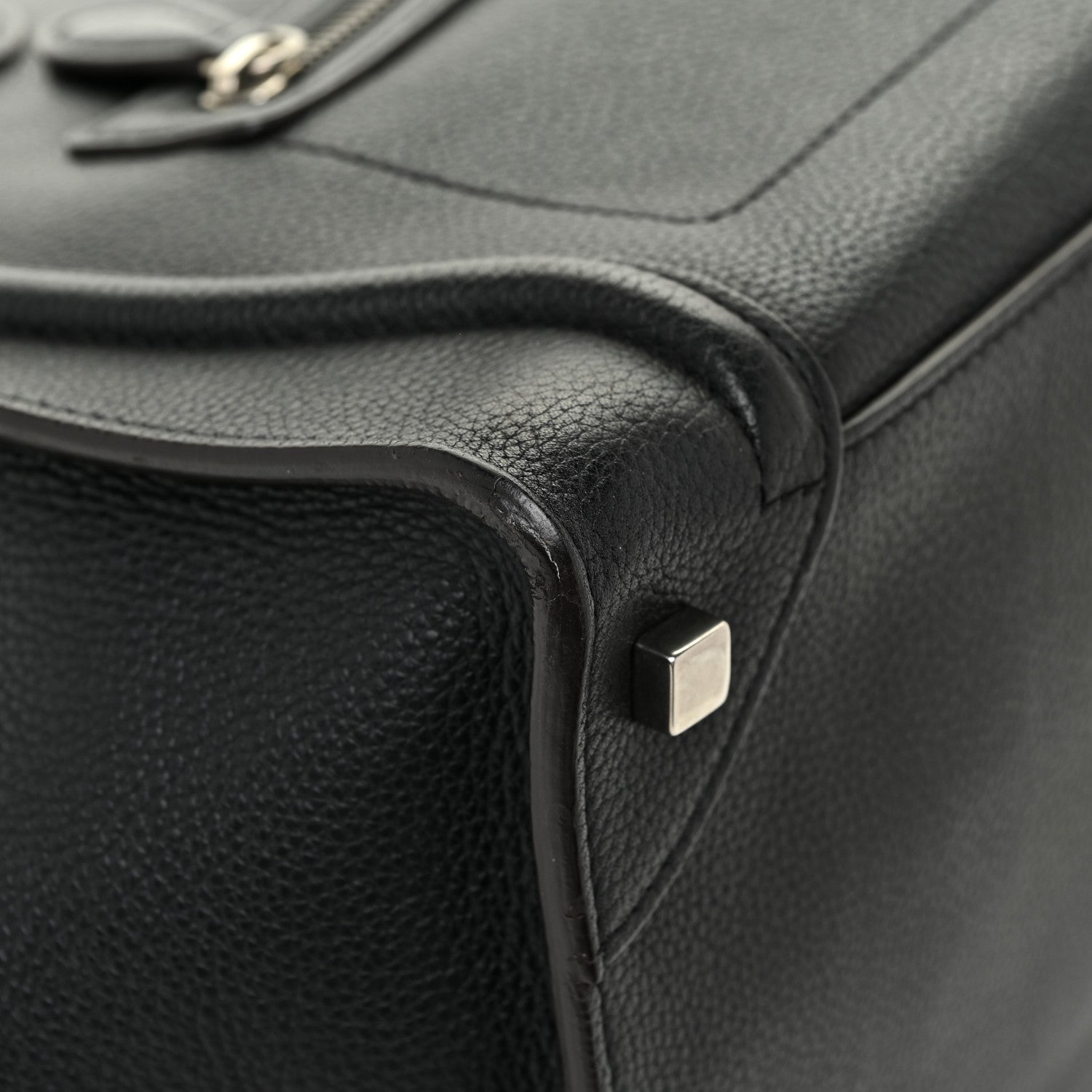 Celine Drummed Calfskin Mini Luggage Black 11 of 13