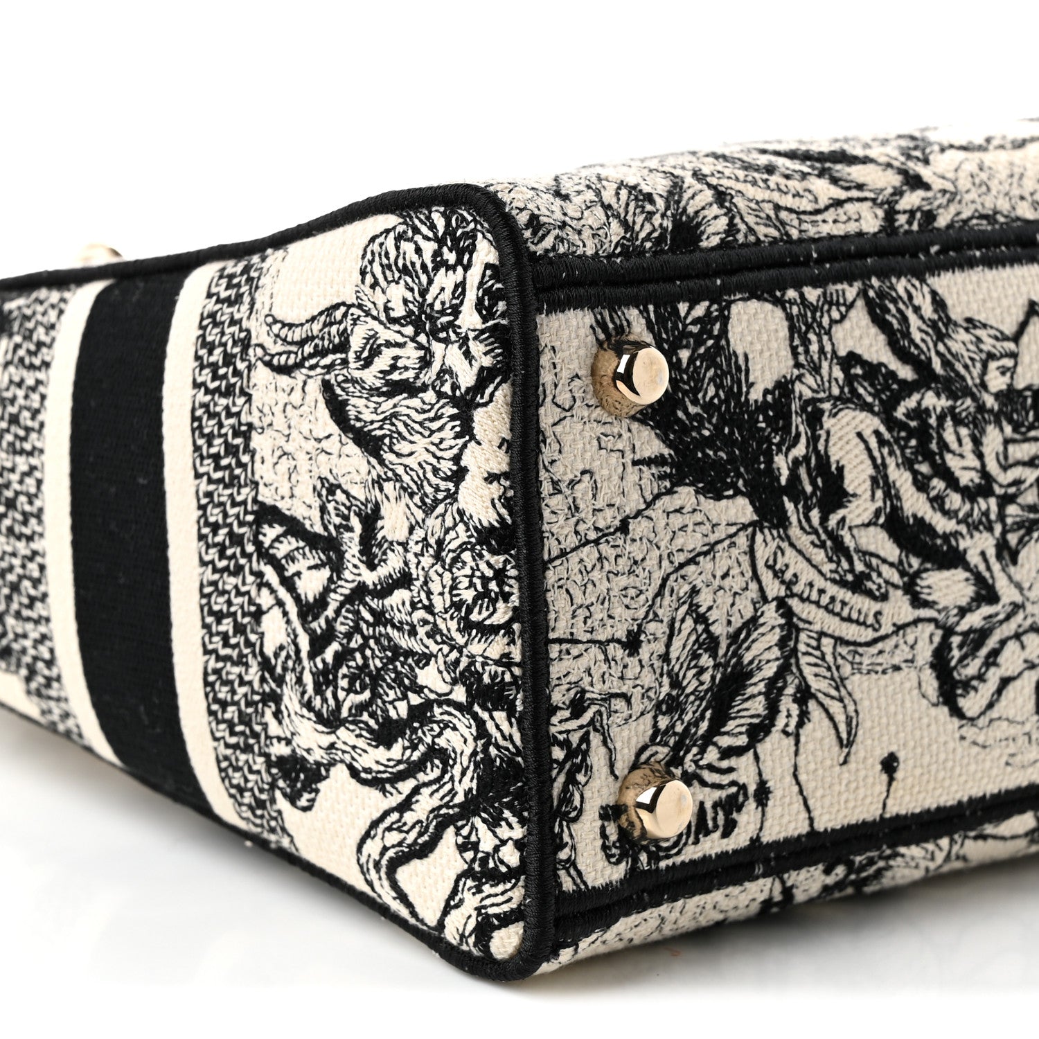 Christian Dior Canvas Embroidered Zodiac Toile De Jouy Medium Lady D-Lite Latte 8 of 9